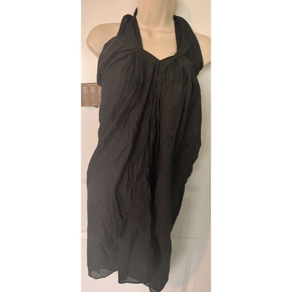 J. CREW Black Convertible Beach Sarong Size X-Small NWT Versatile